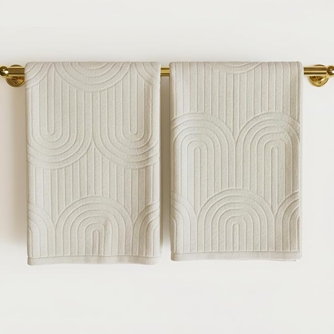 KIBAGA Decorative Hand Towels for Your Bathroom Or Kitchen – Luxurious Set of 2 by KIBAGA