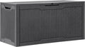 YITAHOME 100 Gallon Resin Deck Box, Weather Resistant Outdoor Storage Box, Lockable Indoor Outdoor Storage for Supplies and Essentials, Dark Gray by YITAHOME