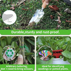 Garden Tool Set, 3 Pieces Gardening Kit with Garden Plant Twist Tie and Plastic Plant Tag, Stainless Steel Heavy Duty Garden Tools with Wooden Handle, Gardening Gifts for Women - Image 6