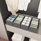 4 PACK Sock Underwear Drawer Organizer Dividers, Collapsible Cabinet Closet - Image 7