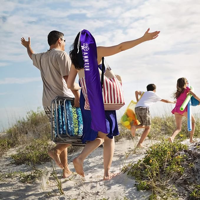 AMMSUN Shade Umbrella, Premium Portable Umbrella with Stand, 6.5ft Lightweight Free Standing Canopy for Sporting Games, Adjustable Instant Sun Protection and Easy to Carry, Purple - Image 7