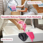 Makeup Remover Cloth, 12 Pack Makeup Remover Pads Microfiber Face Washcloth - Image 7
