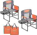 SUNNYFEEL Camping Directors Chair, Heavy Duty,Oversized Portable Folding Chair with Side Table, Pocket for Beach, Fishing,Trip,Picnic,Lawn,Concert Outdoor Foldable Camp Chairs by SunnyFeelCamping