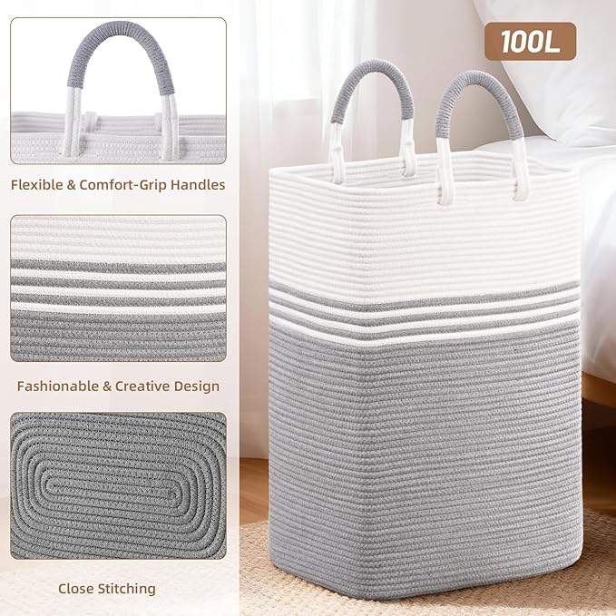 Laundry Basket Hamper, Blanket Storage, Dirty Clothes Hamper - Image 6