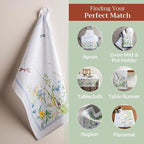 Maison d' Hermine Kitchen Towels Set of 3 100% Cotton 27.50" x 20" Reusable - Image 6