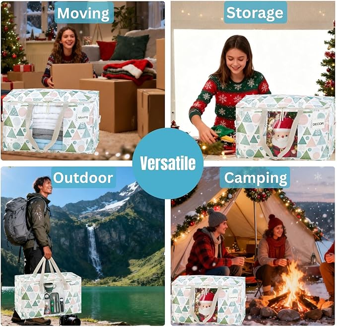 VENO 6 Pack Moving Bags, Large Christmas Storage Bins - Image 8