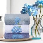 Blue Hydrangea Hand Towels Farmhouse Hydrangea Bathroom Decor 14x29 Inch - Image 5
