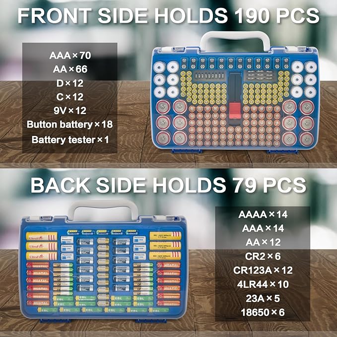 Battery Organizer Storage Holder Case - Image 2
