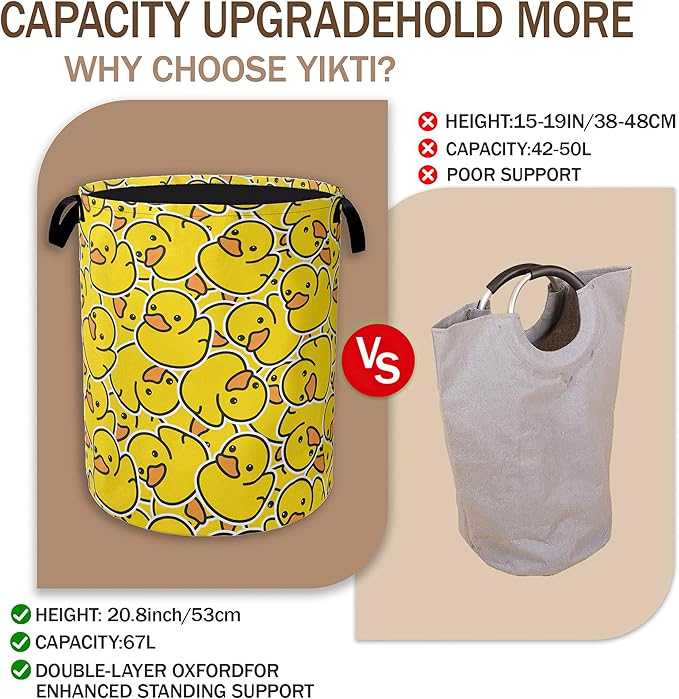 Collapsible Laundry Basket, Cute Cartoon Animal Hampers - Image 3