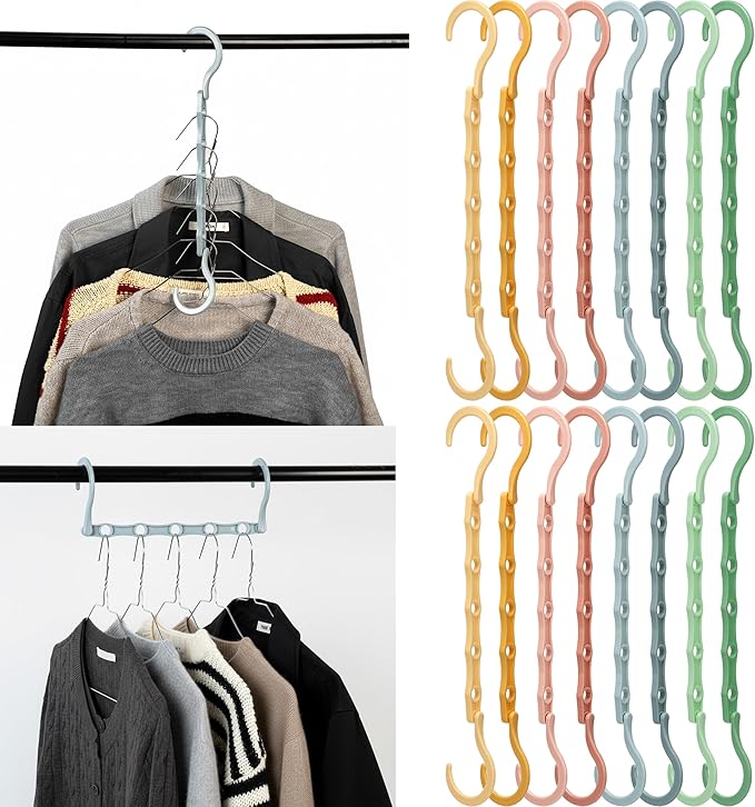 Mr. Pen- Space Saving Hangers for Clothes, Pastel Colors, Plastic Multi Clothes by MrPen