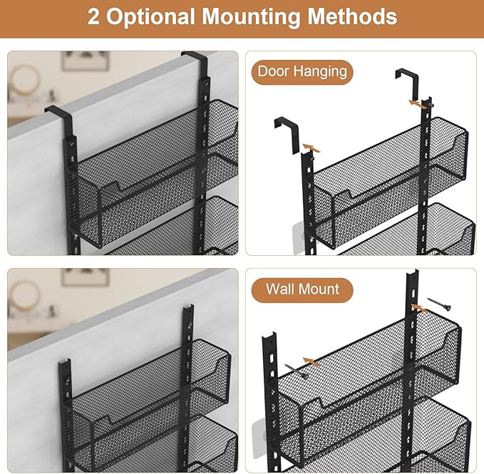 Over The Door Organizer, Metal Door Organizer Hanging - Image 4