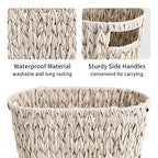 GRANNY SAYS Wicker Trash Can, Waterproof Bathroom Trash Can, Wicker Waste Basket - Image 5