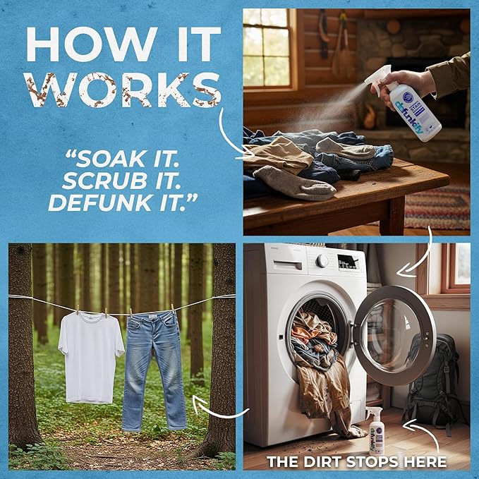 Laundry Stain Remover Spray, 32oz. Enzyme 'Free & Clear' Stain Treater Spray & - Image 6