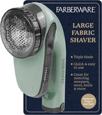 Farberware Large Lint Remover Fabric Shaver – Battery Operated Lint Shaver by BestBrands