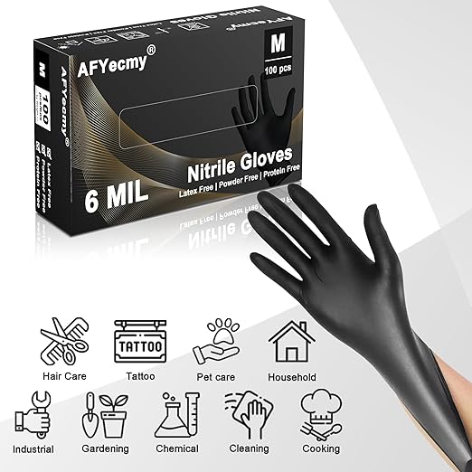 Disposable Nitrile Gloves, Chemical Resistant, Powder and Latex Free, Food Safe - Image 2