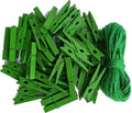 1.9 Inch Green Wooden Clips by Unknown