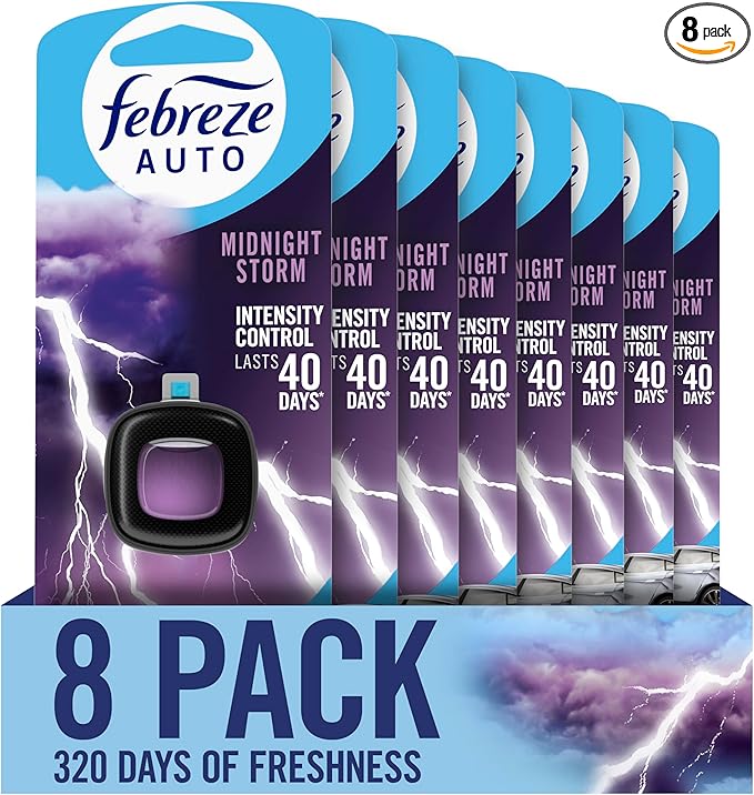 Febreze AUTO Air Freshener, Odor-Fighting Automotive Vent Clip, Midnight Storm by Febreze