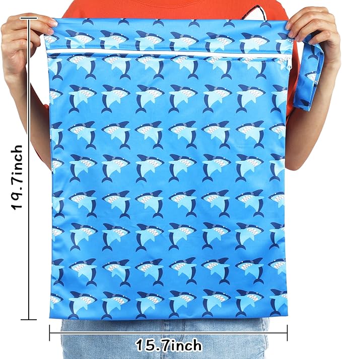 Shappy 2 Pcs Large Travel Laundry Bag Washable Waterproof Wet Dry Large Dirty - Image 2