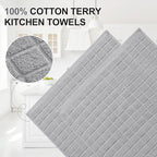 Homaxy Premium Cotton Kitchen Towels 16"x 28", Large Natural Ring Spun 390 GSM - Image 2