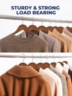 Smartor Wooden Hangers 20 Pack, Solid Wood Coat Hanger - Image 6