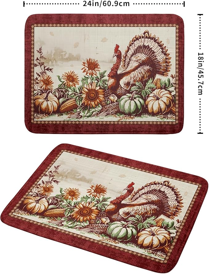 Giwawa Rustic Turkey Dish Drying Mat - Image 2