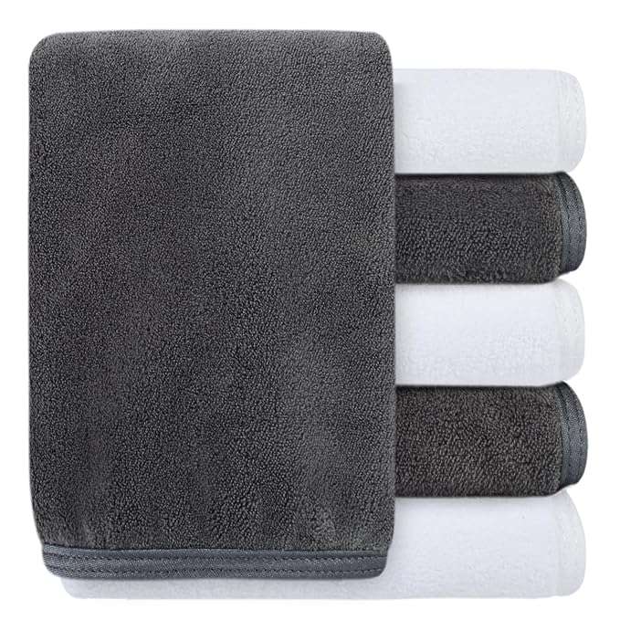 SINLAND Absorbent Coral Velvet Washcloth Ultra Soft Microfiber Face Towels 12 x by SINLAND