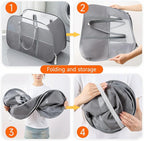 Large Collapsible Laundry Hamper, Breathable Mesh Design, Sturdy Steel Frame - Image 7