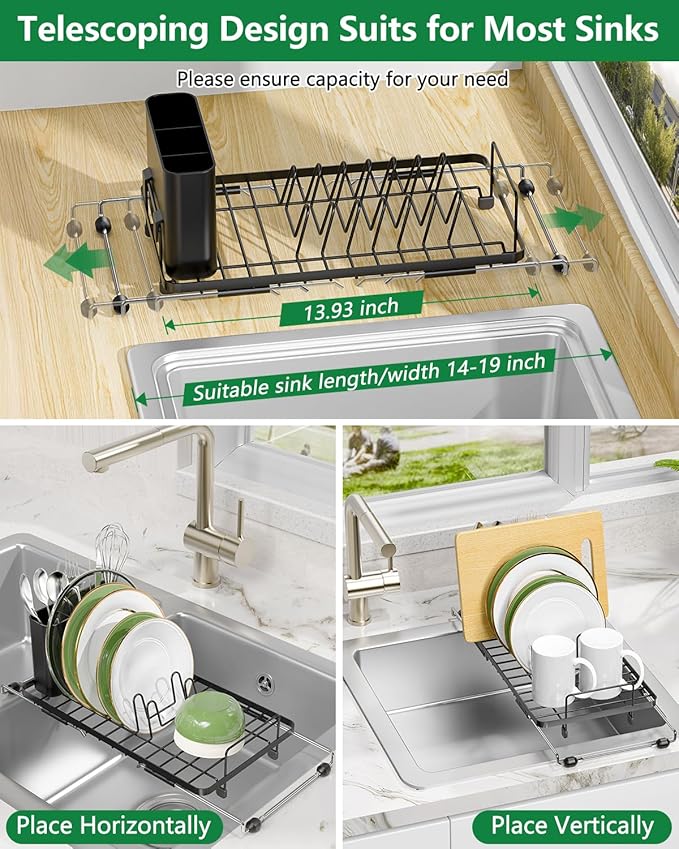 Extendable Dish Drying Rack Small - Image 3