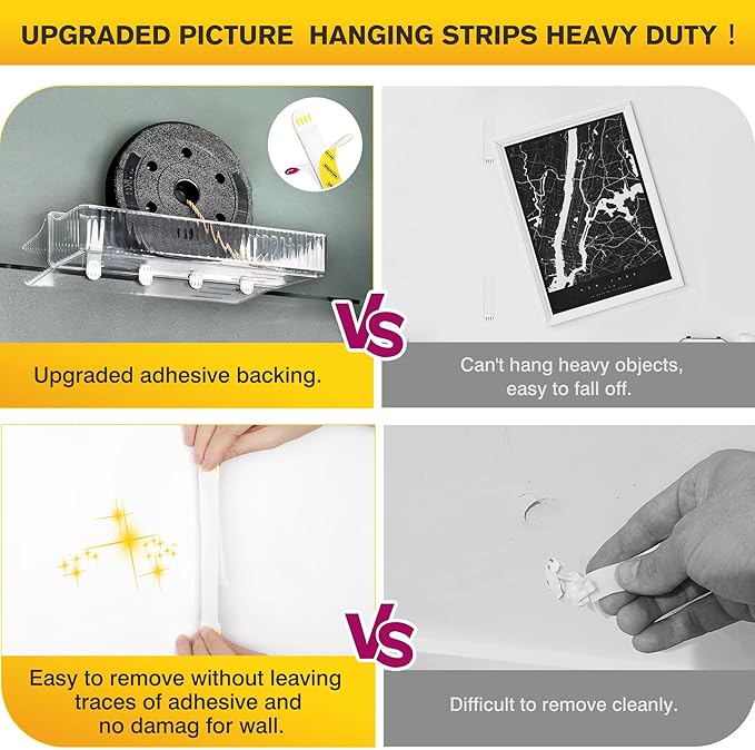 EMITEVER Picture Hanging Strips Heavy Duty, Damage Free Picture Hangers - Image 4