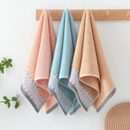 2 Pack Decorative Hand Towels, Leaf Design Cotton, Soft Absorbent Quick-Drying - Image 2