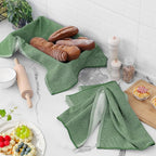 Homaxy Premium Kitchen Towels, Large Cotton Kitchen Hand Towels, Flat and Terry - Image 6