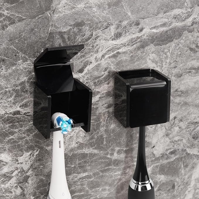 2 PCS Toothbrush Holder Wall Mounted by LUEXBOX