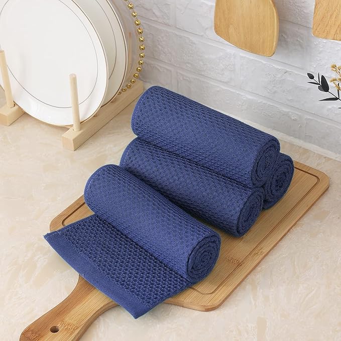 Homaxy 100% Cotton Waffle Weave Kitchen Towels, 13 x 28 Inches Super Absorbent - Image 6