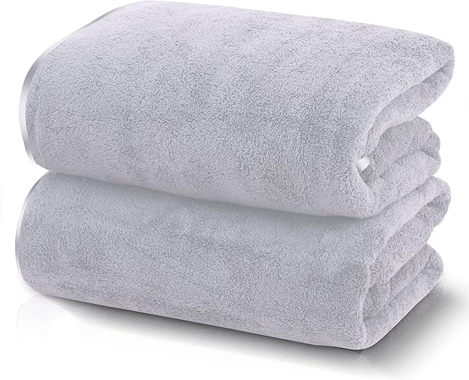 TENSTARS Silk Hemming Bath Towels by TENSTARS