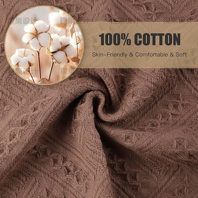 Boho Bathroom Decor Hand Towel 4 Pack 100% Turkish Cotton 14 x 30 Inch Boho - Image 5