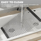 NEZUIBAN Dish Drying Rack with Roll Up and Over Sink - Image 5