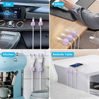 AhaStyle 6 Pack Magnetic Cable Organizer Cord Holders Clips Strong Adhesive - Image 7
