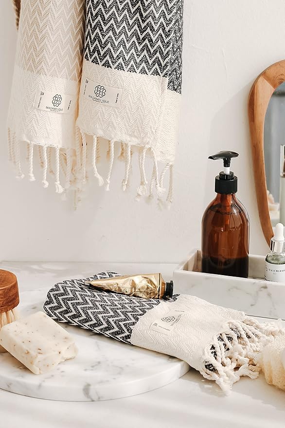 Madamelique Exclusive Hand Towels Set of 2-18 x 40 Inches - Image 4