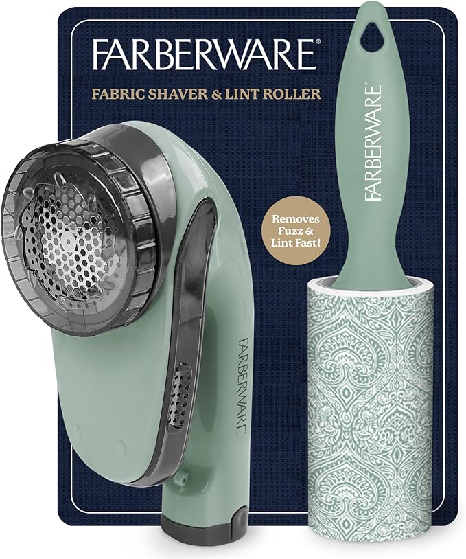 Farberware Fabric Shaver & Lint Remover Set–Battery Operated Sweater Shaver by BestBrands