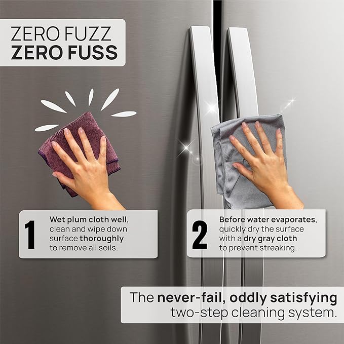 Claro Stainless Steel Cleaner Cloth 8-Pack – Microfiber Cleaning Cloths - Image 4