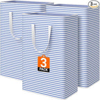 3 Pack Large Laundry Basket, Waterproof & Freestanding Laundry Hamper, by Unknown
