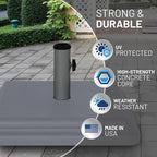 US Weight 40 Pound Umbrella Base - Weighted Umbrella base For Use With Patio Table – Heavy Duty Base- Made in the USA - Image 3