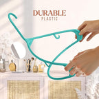 Plastic Hangers 20 Pack Aqua - Image 4