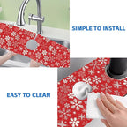 Christmas Snowflake Kitchen Sink Splash Guard Mat Absorbent Fast Drying Mat - Image 5