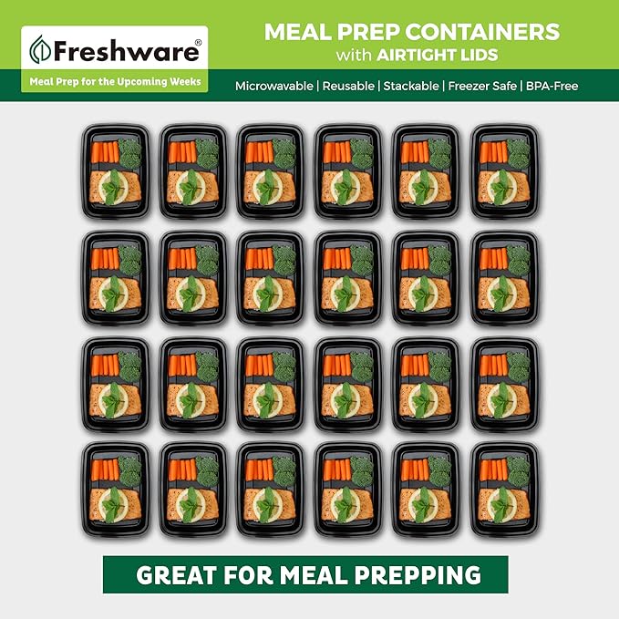 Freshware Meal Prep Containers 1 Compartment Food Storage Containers - Image 3