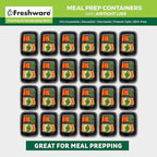 Freshware Meal Prep Containers 1 Compartment - Image 3