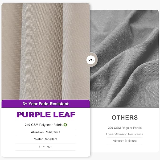 PURPLE LEAF 11.5' X 8.2' Tilting Patio Umbrella with Base Outdoor Cantilever Swivel Rectangle Umbrella Aluminum Offset Umbrella with 360-degree Rotation for Garden Deck Pool Patio Beige - Image 4