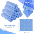 Syhood 12 Pieces Face Wash Cloth 12 x 12 in Makeup Remover Cloths Towel Coral - Image 5