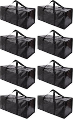 Extra Large Moving Bags with Zippers & Carrying Handles, Heavy-Duty Storage Tote by PANDA+JOYS