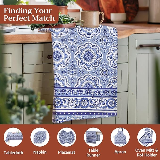 Maison d' Hermine Kitchen Towels Set of 3 100% Cotton 27.50" x 20" Reusable - Image 4